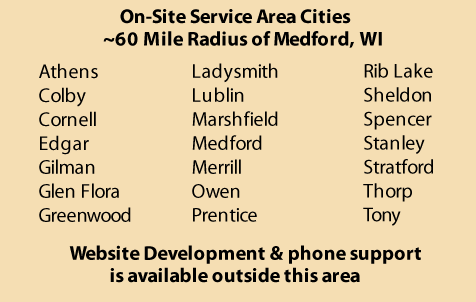 chart of local cities (near Medford) served